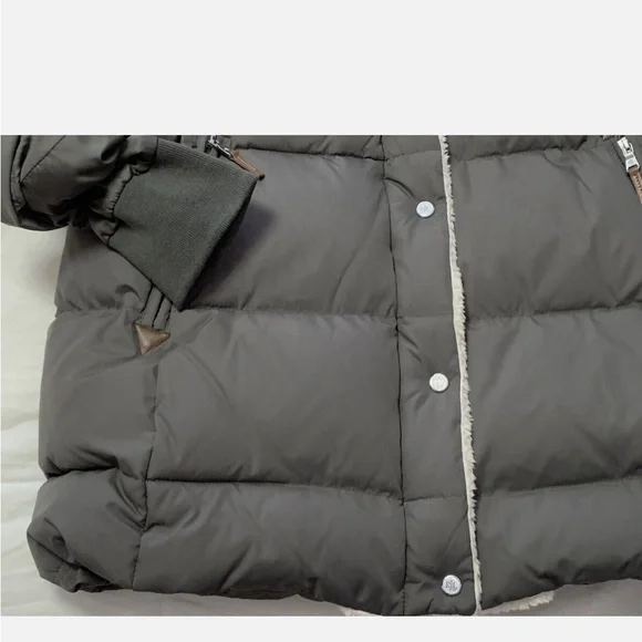 Ralph Lauren Gray Down Puffer Jacket parka with detachable Fur Hood size small - Picture 6 of 17